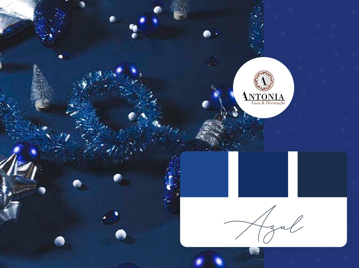 ideias decoração natal azul