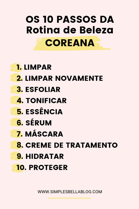 rotina de beleza coreana passo a passo