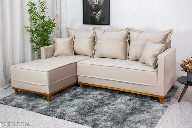 Sofá em L com chaise