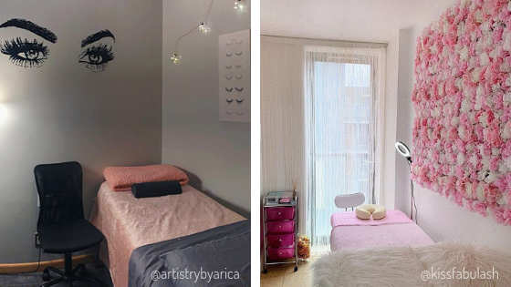 como decorar studio cilios barato