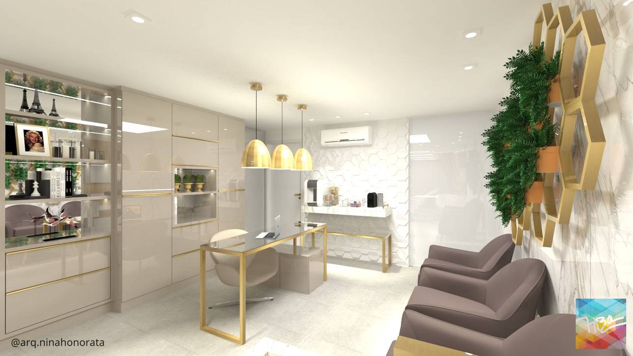 decoração minimalista para studio de micropigmentação