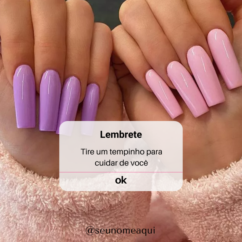 unhas com glitter encapsulado