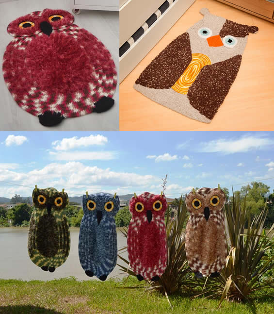 Os Melhores Gráficos de Tapete de Crochê de Coruja para Iniciantes