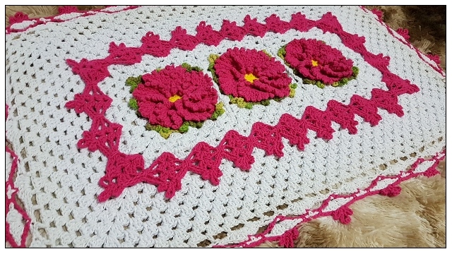 tapete croche retangular