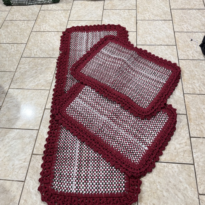 Modelos de Tapetes de Crochê Retangulares e Passadeiras em Fio de Malha para Cada Ambiente