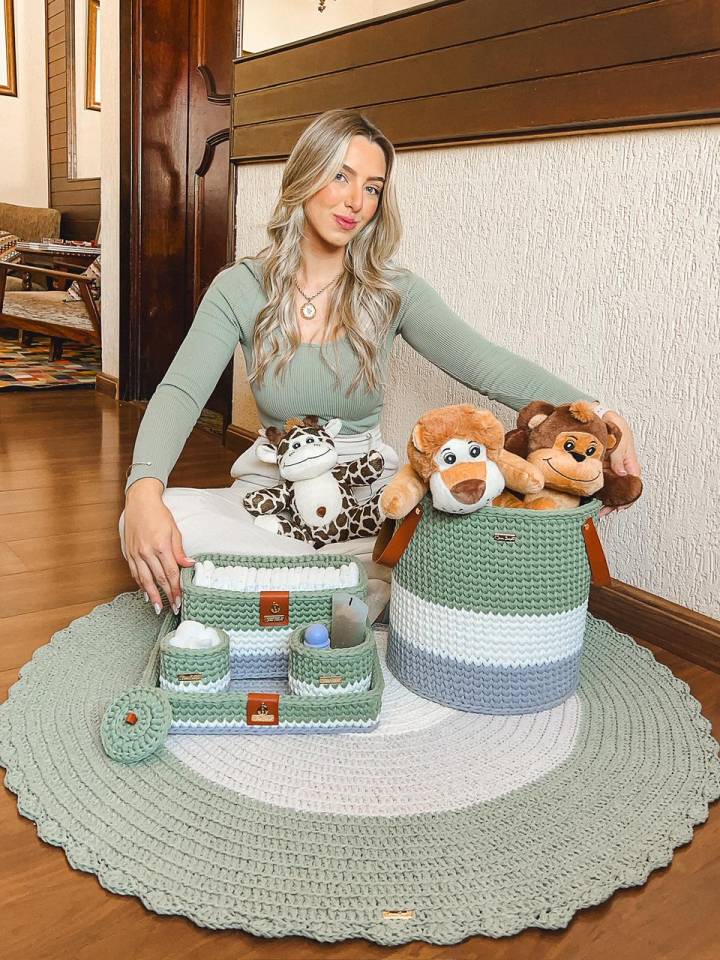 tapete de crochê para criança