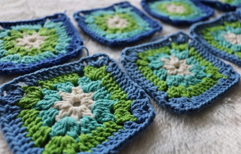 tapete de croche quadrado