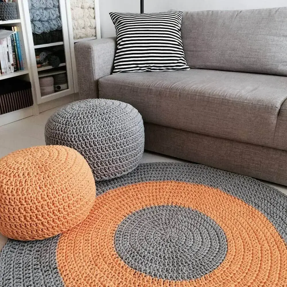 tapete de crochê redondo vs tapete de sisal redondo