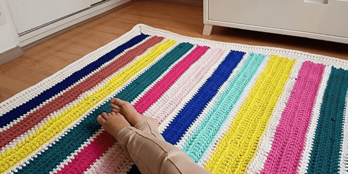 melhor barbante para tapete de croche retangular