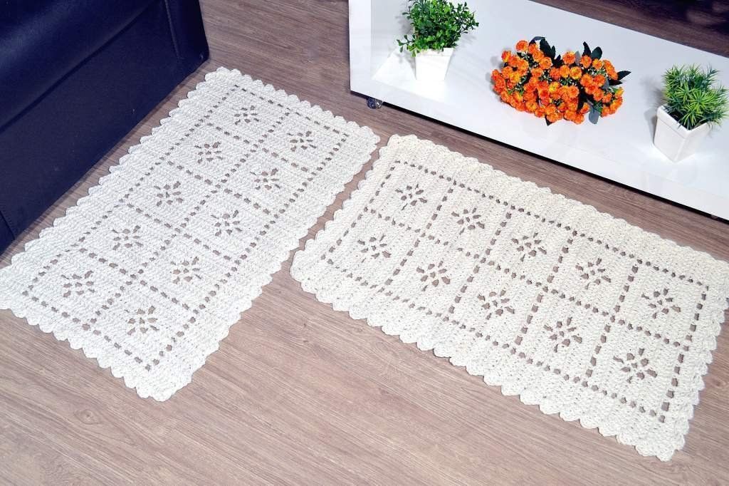 tapete de croche retangular preço custo beneficio