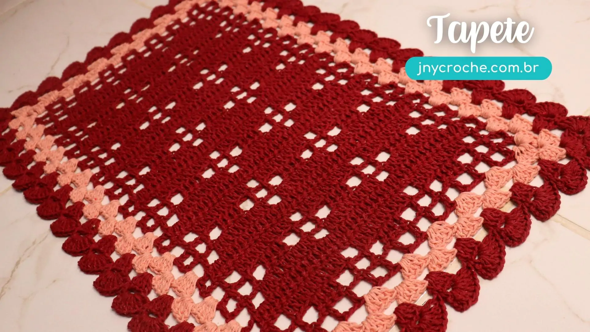 modelos de tapete de croche retangular para sala