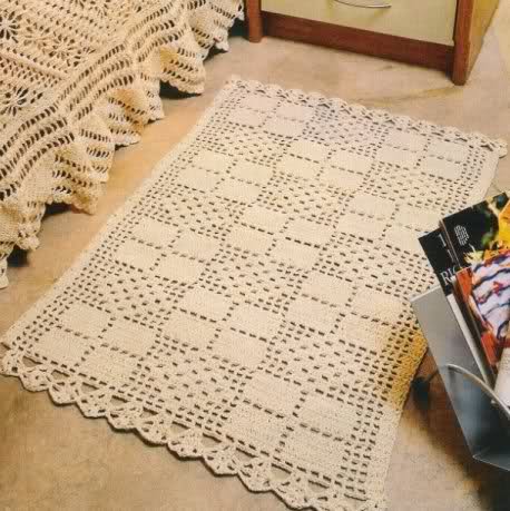 melhor barbante para tapete de croche retangular