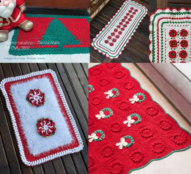 tapete feliz natal em croche