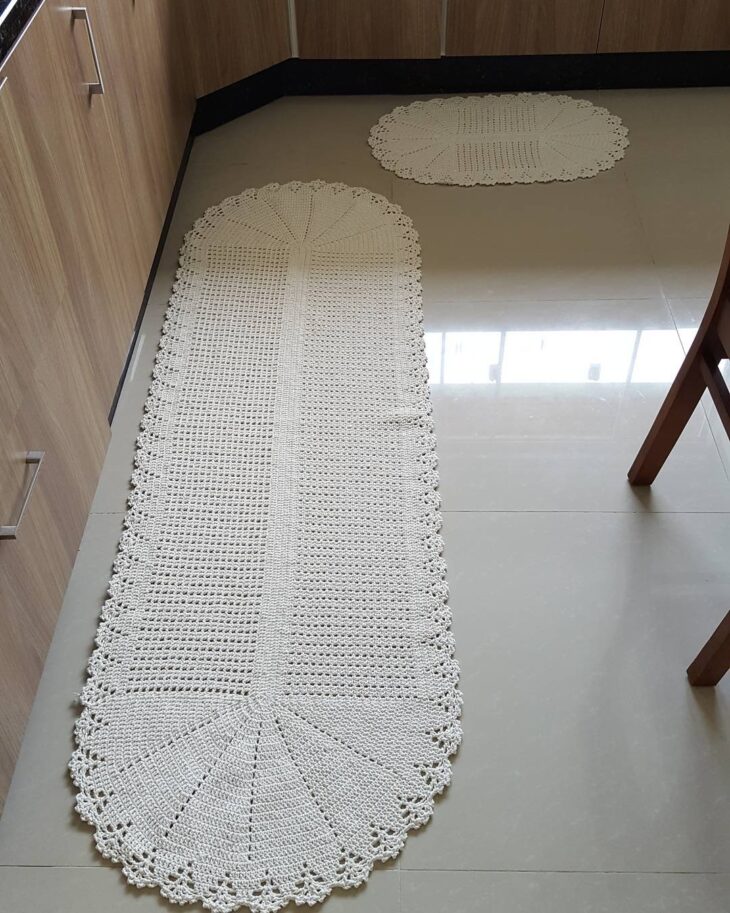 tapetes de croche para cozinha com frutas