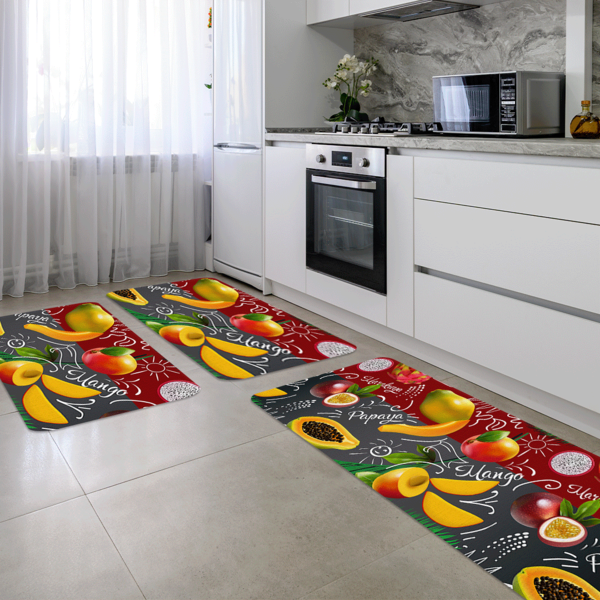 tapetes de croche para cozinha com frutas