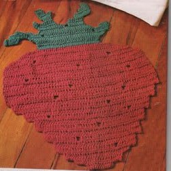 tapetes de croche para cozinha com frutas