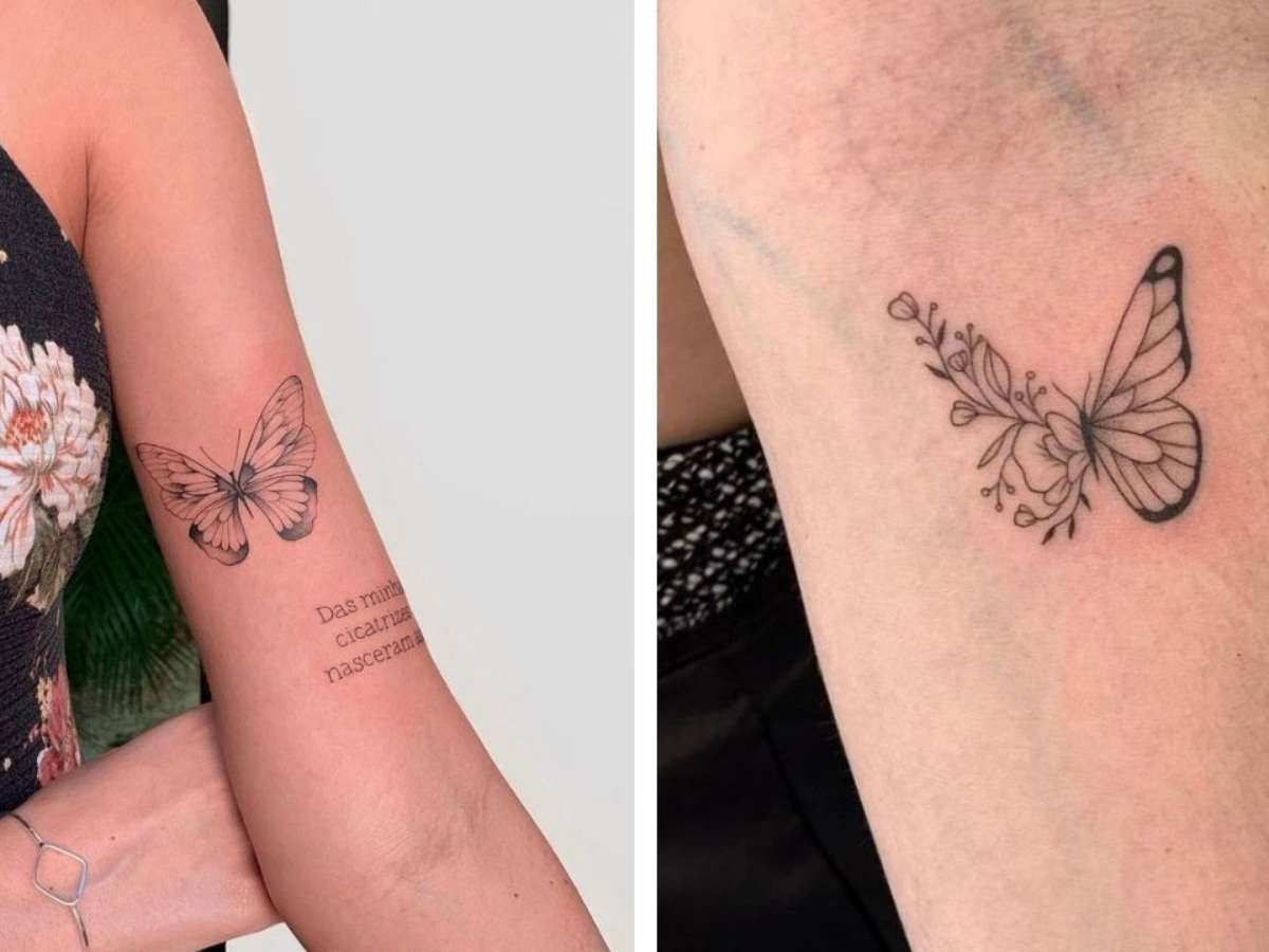 tatuagem borboleta no antebraço