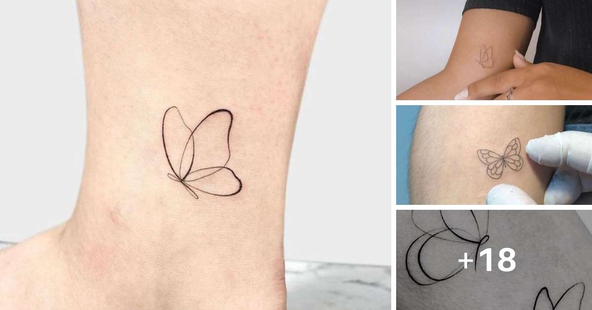 tatuagem borboleta 3D delicada