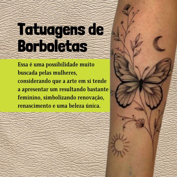 tatuagem borboleta no ombro