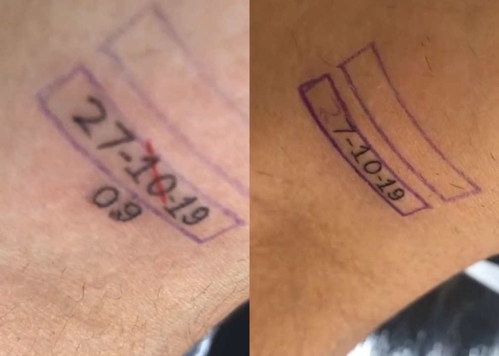 tatuagem data minimalista