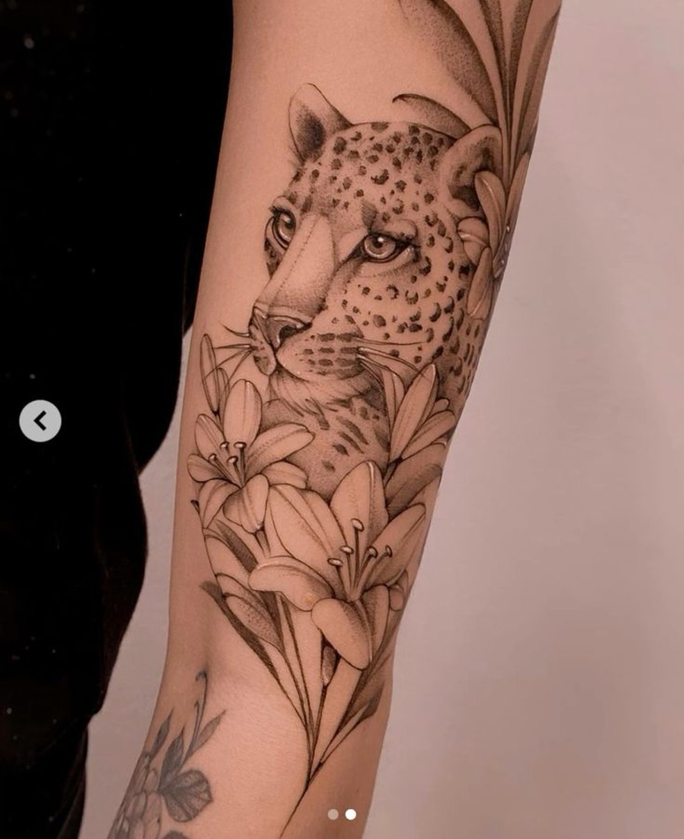tatuagem de onça para mulheres de personalidade forte