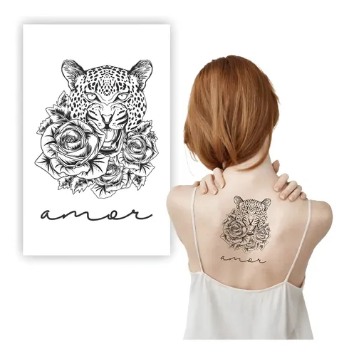 tatuagem onça no braço