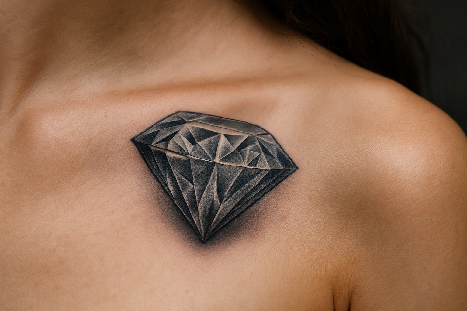 tatuagem diamante pequena