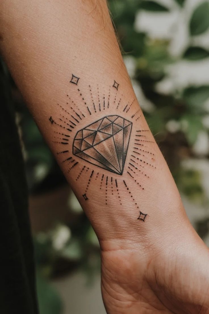 tatuagem diamante fineline