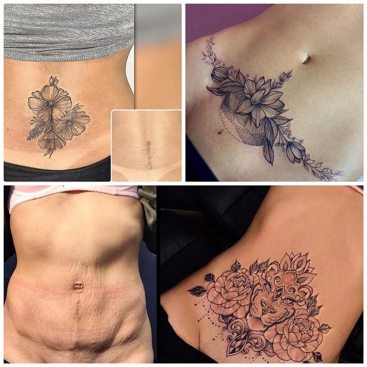 tatuagem feminina barriga centro