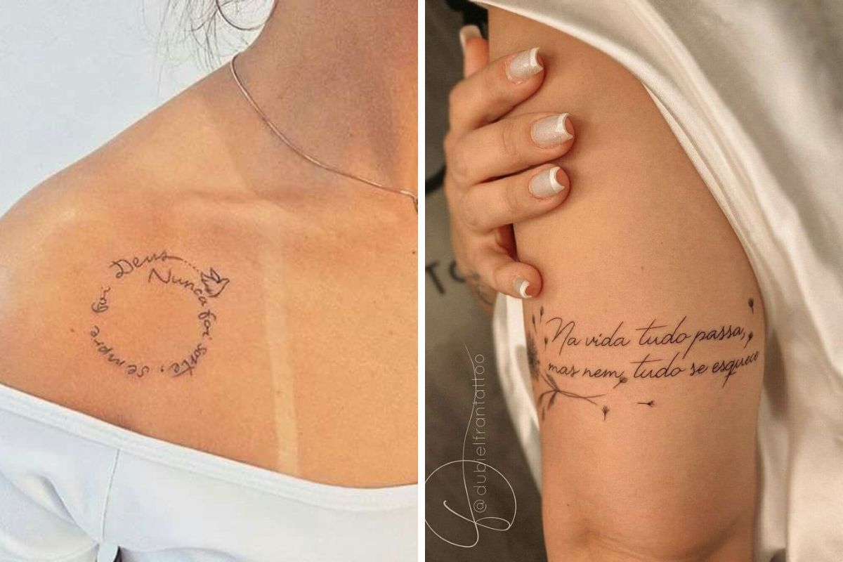 tatuagem de frase em inglês na costela