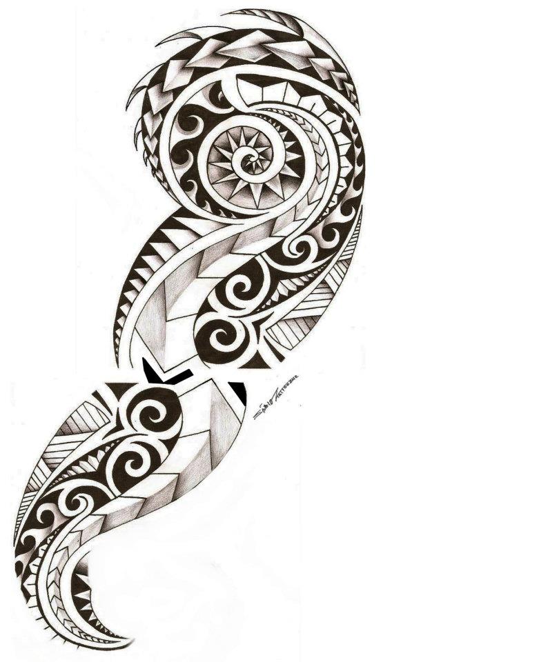 tatuagem maori feminina braço