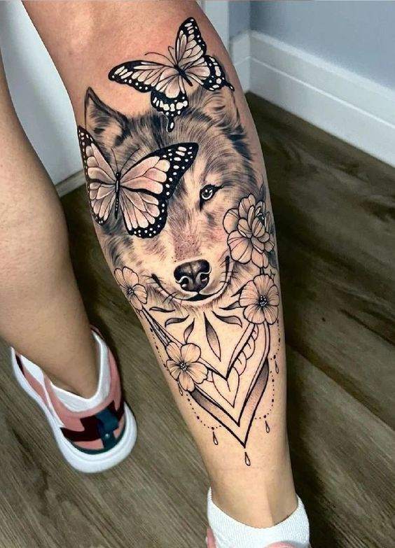 tatuagem borboleta canela feminina
