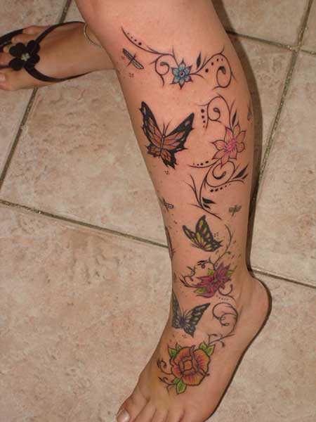 tatuagem fechamento canela feminina