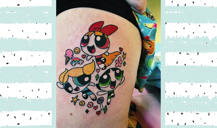 tatuagem pequena desenho animado