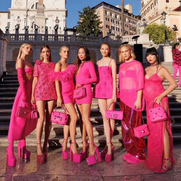 combinações de cores para looks rosa