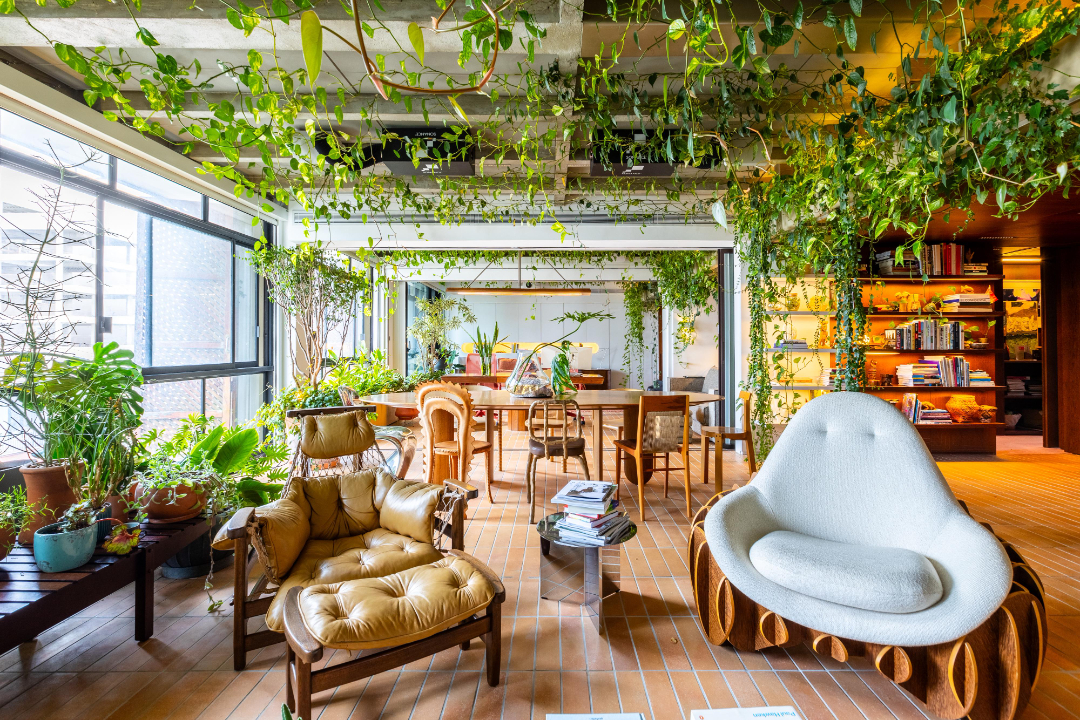 tendências de design de interiores com natureza