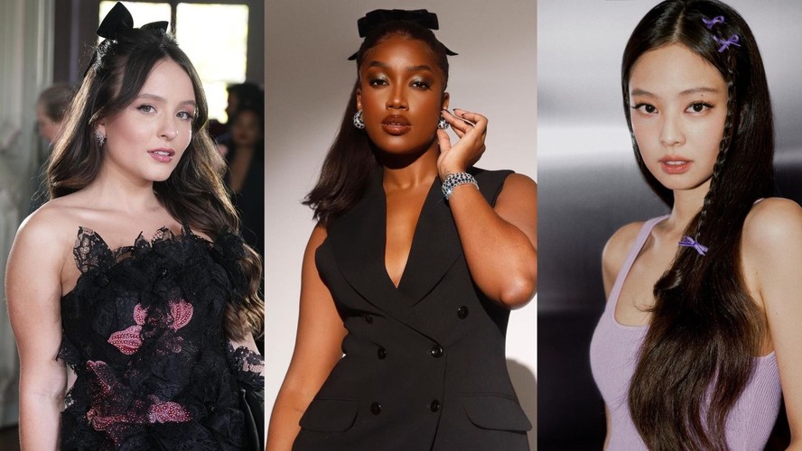 como usar laço grande no cabelo