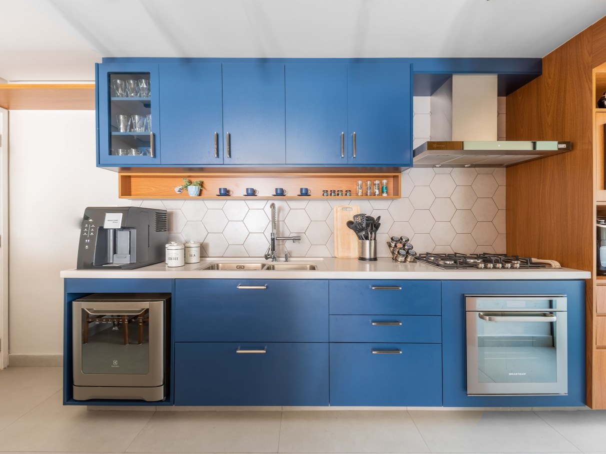 Tendência de cozinhas coloridas: verde e azul em alta