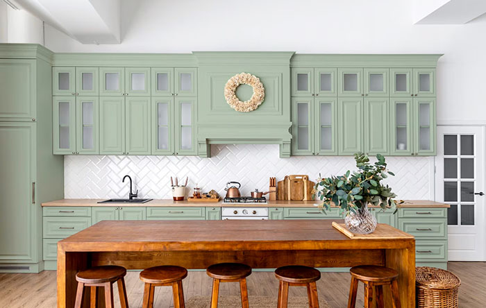 Tendência de cozinhas coloridas: verde e azul em alta