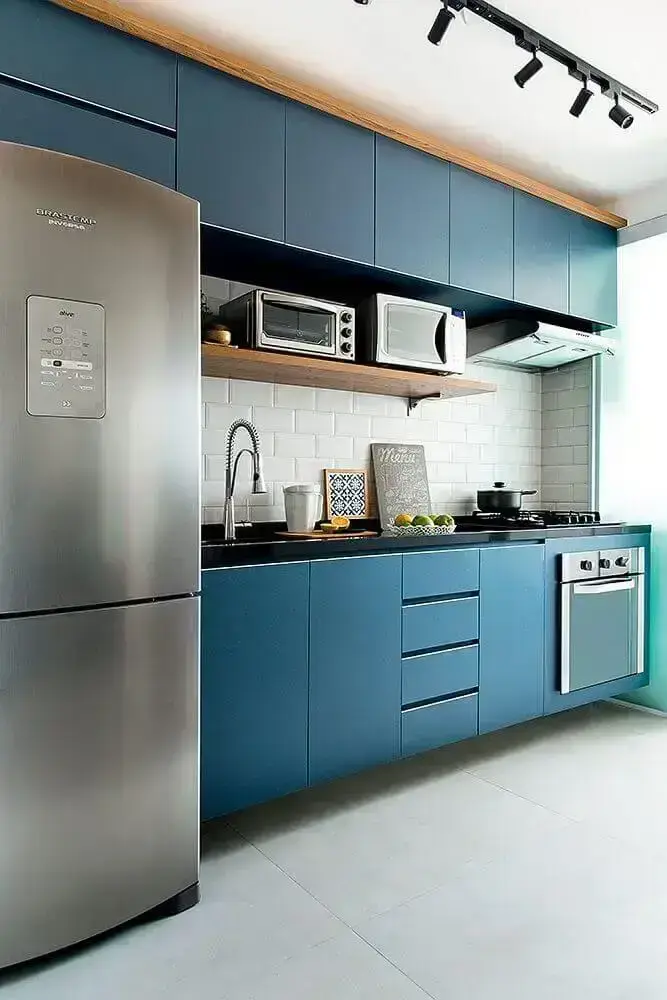 Tendência de cozinhas coloridas: verde e azul em alta