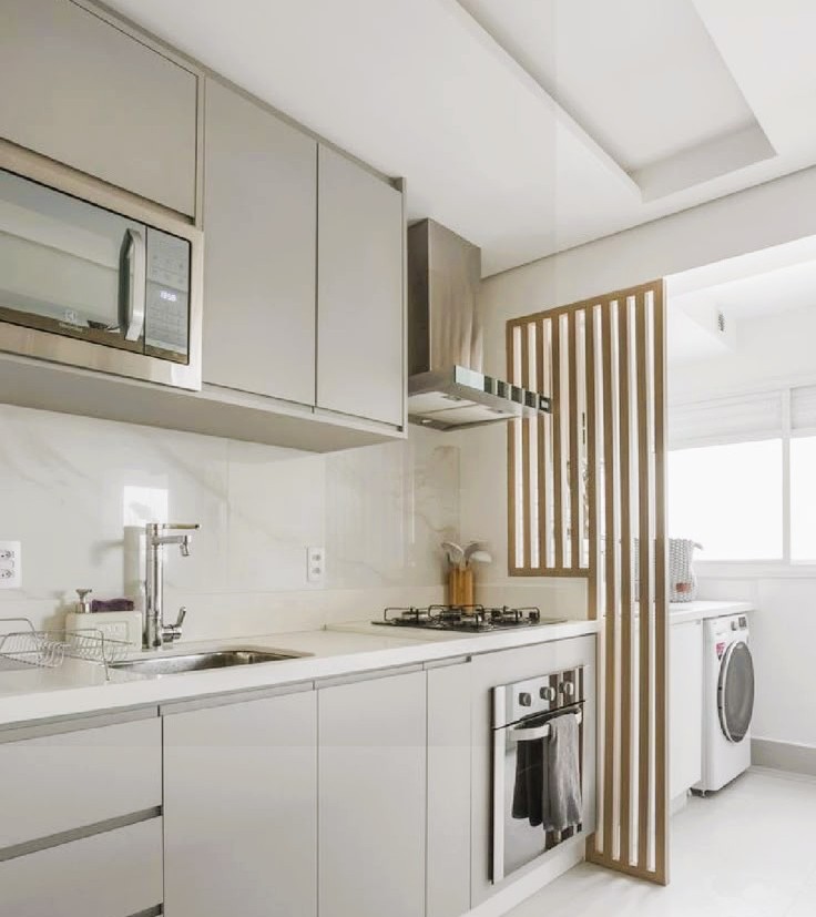 Divisórias Criativas: Delimitando Espaços sem Perder a Integração na Cozinha-Lavanderia