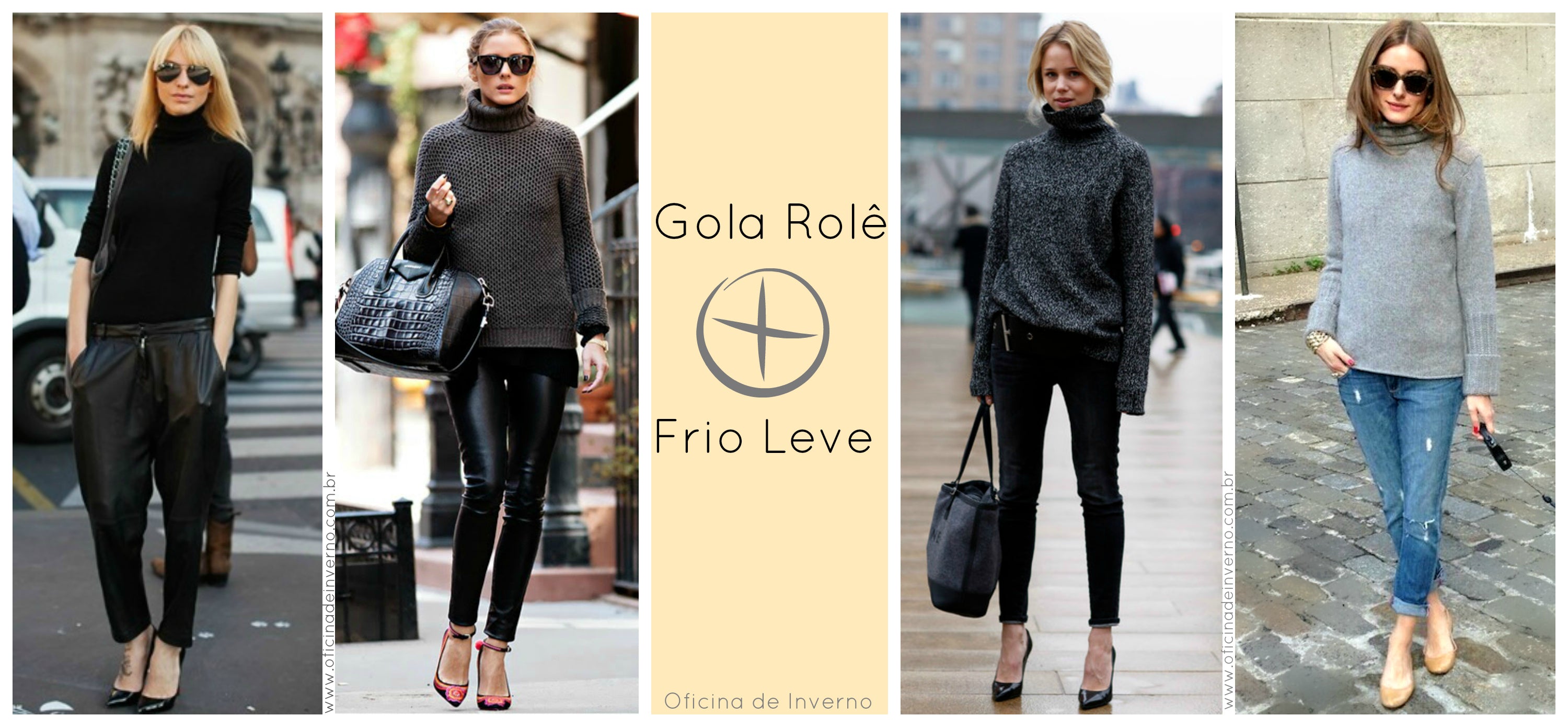 Tendência de gola alta (turtleneck) no inverno