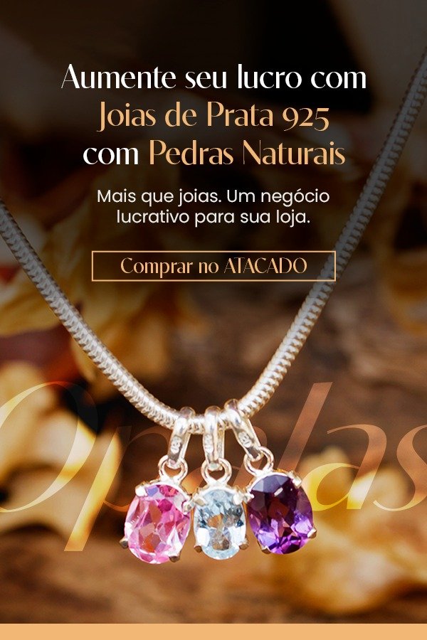 Tendência de joias com pedras naturais brutas