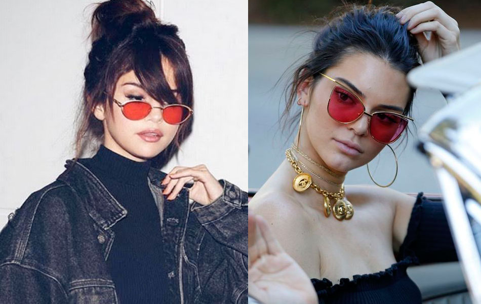 Tendência de óculos de sol com lentes coloridas