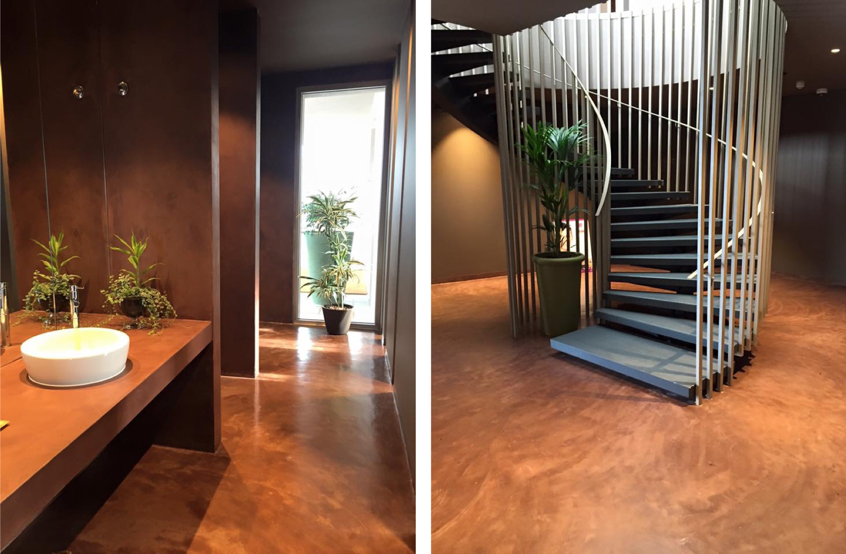 Tendência de pisos monolíticos (cimento queimado e epóxi)