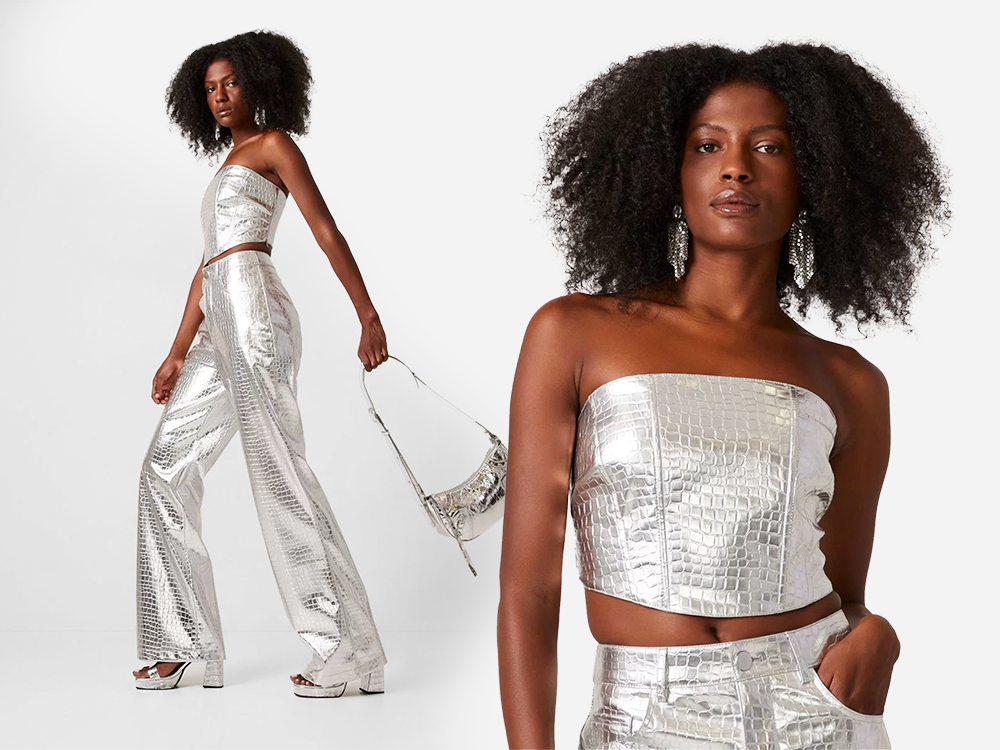 roupas metalizadas foscas 2025