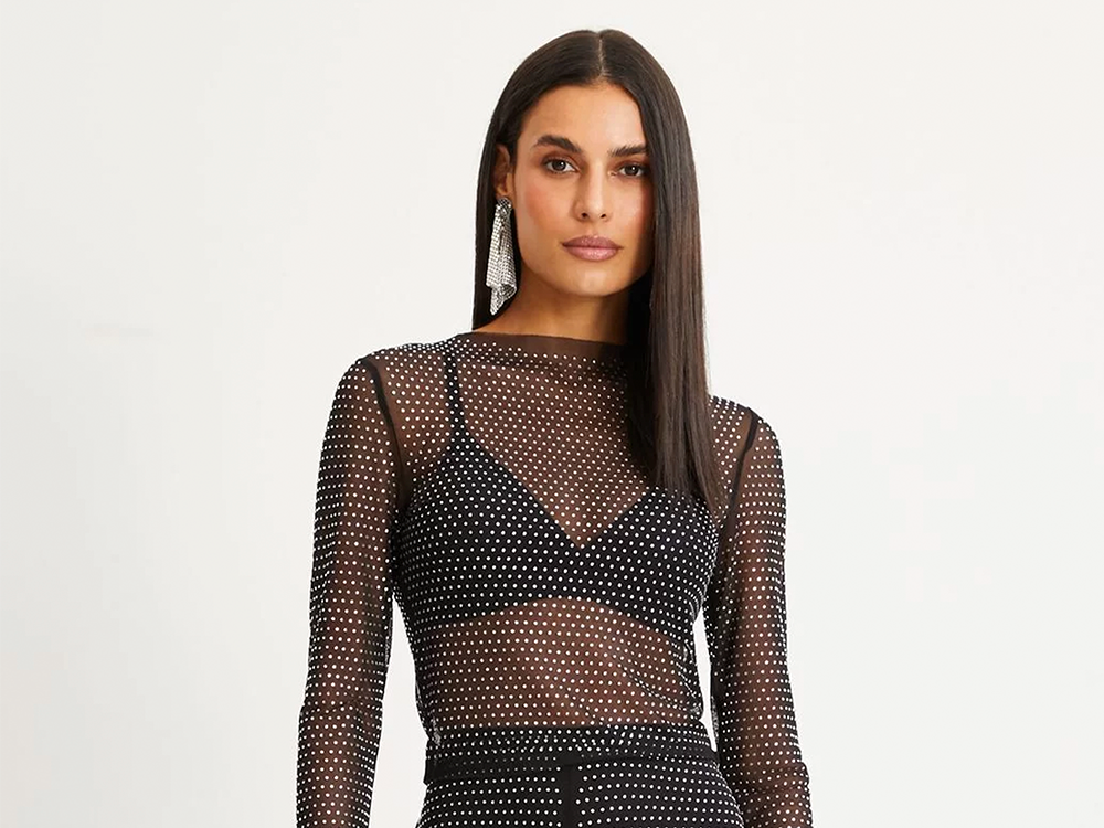 Tendência de tule e transparência em detalhes