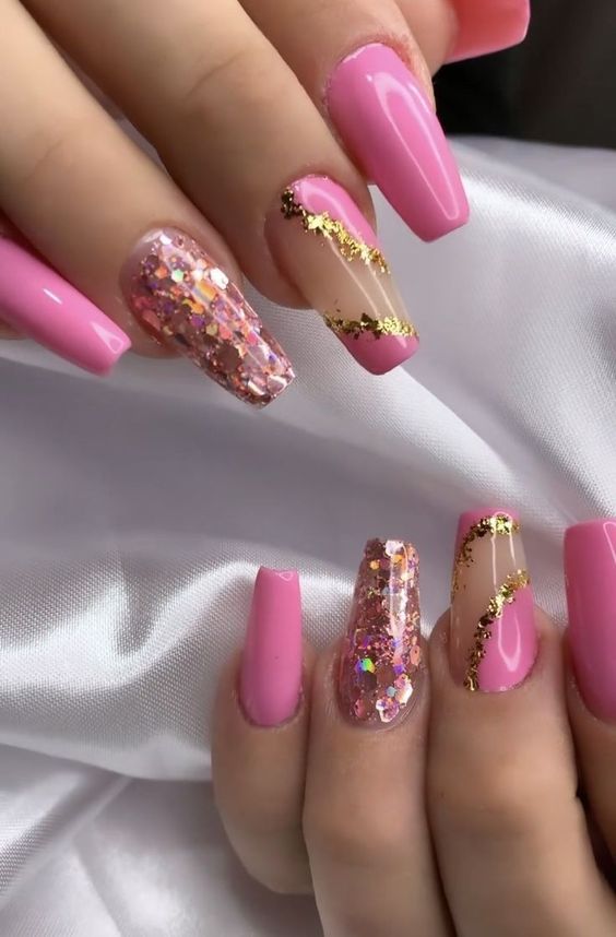 melhores ideias unhas decoradas folha de ouro 2026