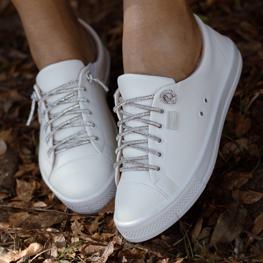 tênis branco feminino plataforma