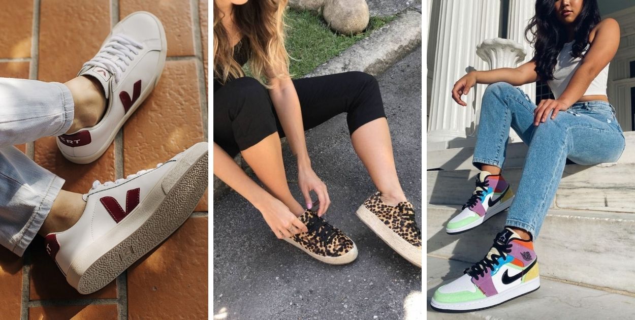 erros ao usar tênis da moda feminina